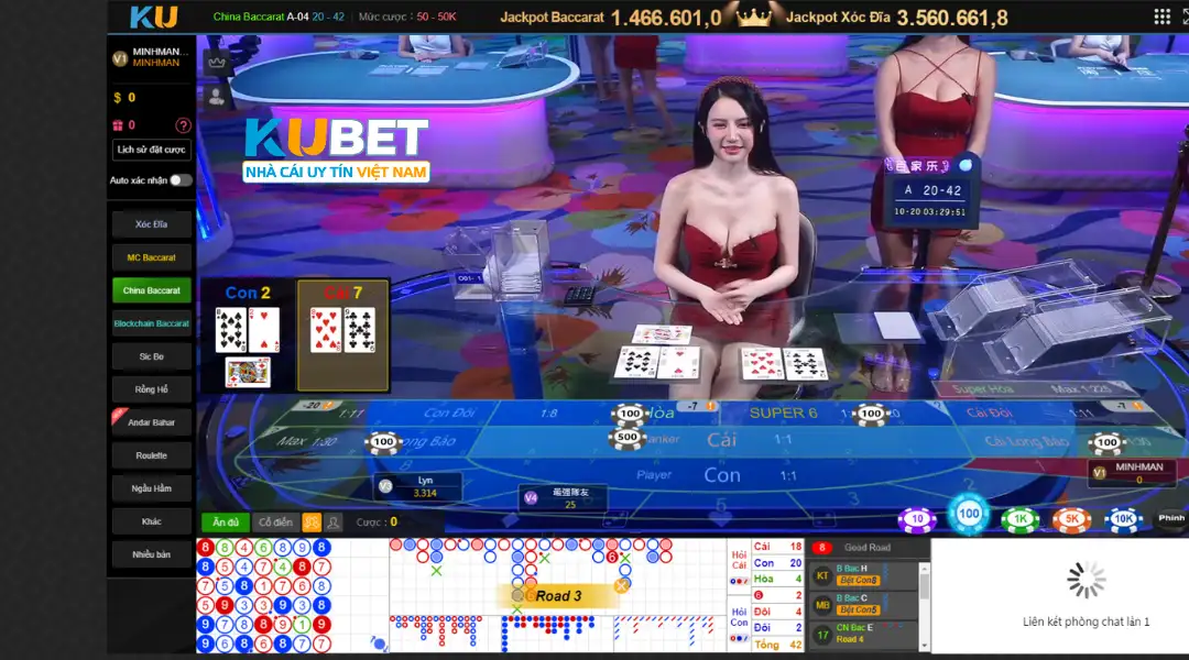 Cược Baccarat ngay tại Kubet