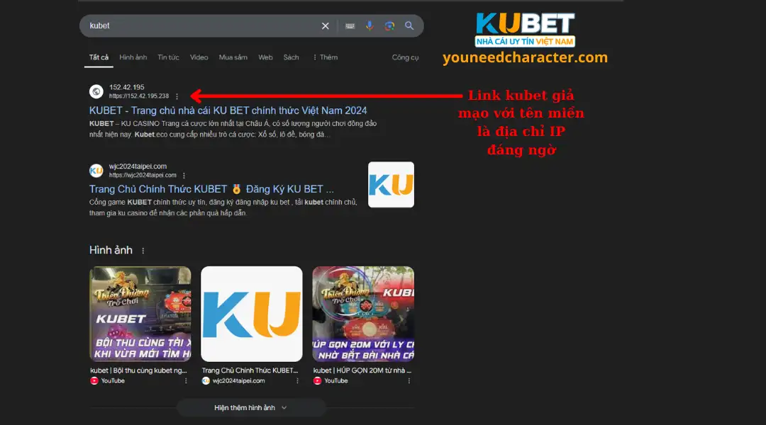 Cẩn thận với những tên miền Kubet có địa chỉ IP bất thường