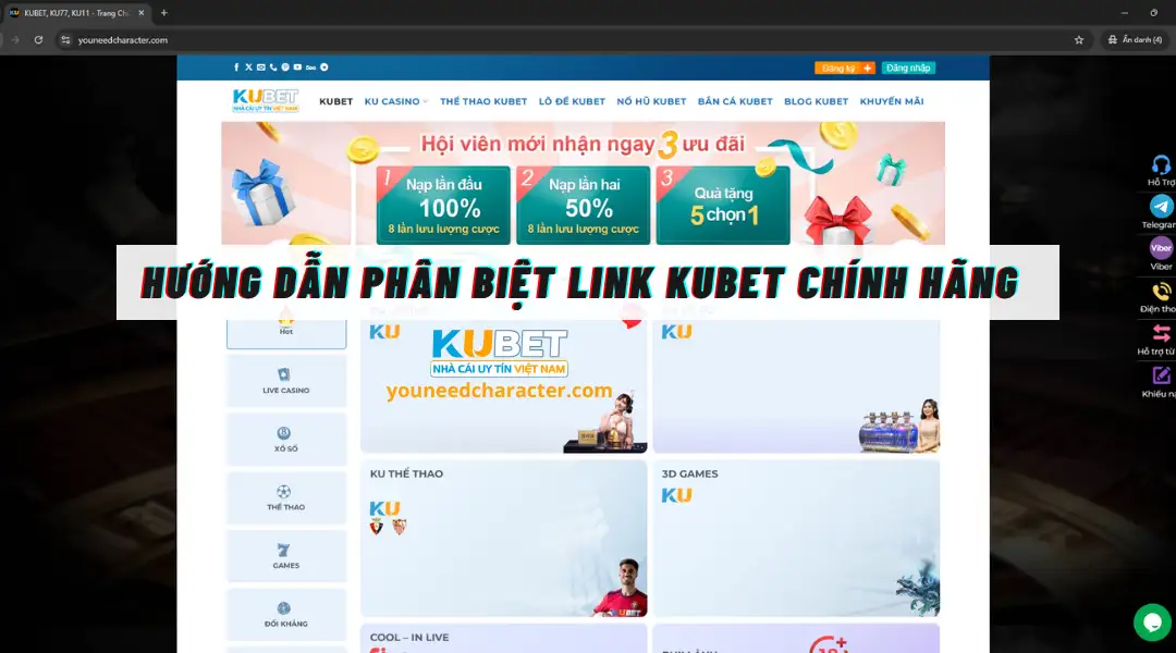 Hướng dẫn Phân Biệt Link Kubet Chính Hãng